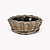 Kingscote Rattan Plant Bowl 30cm Grey