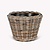 Kingscote Rattan Plant Pot 33cm Grey