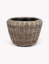Kingscote Rattan Planter XL Grey