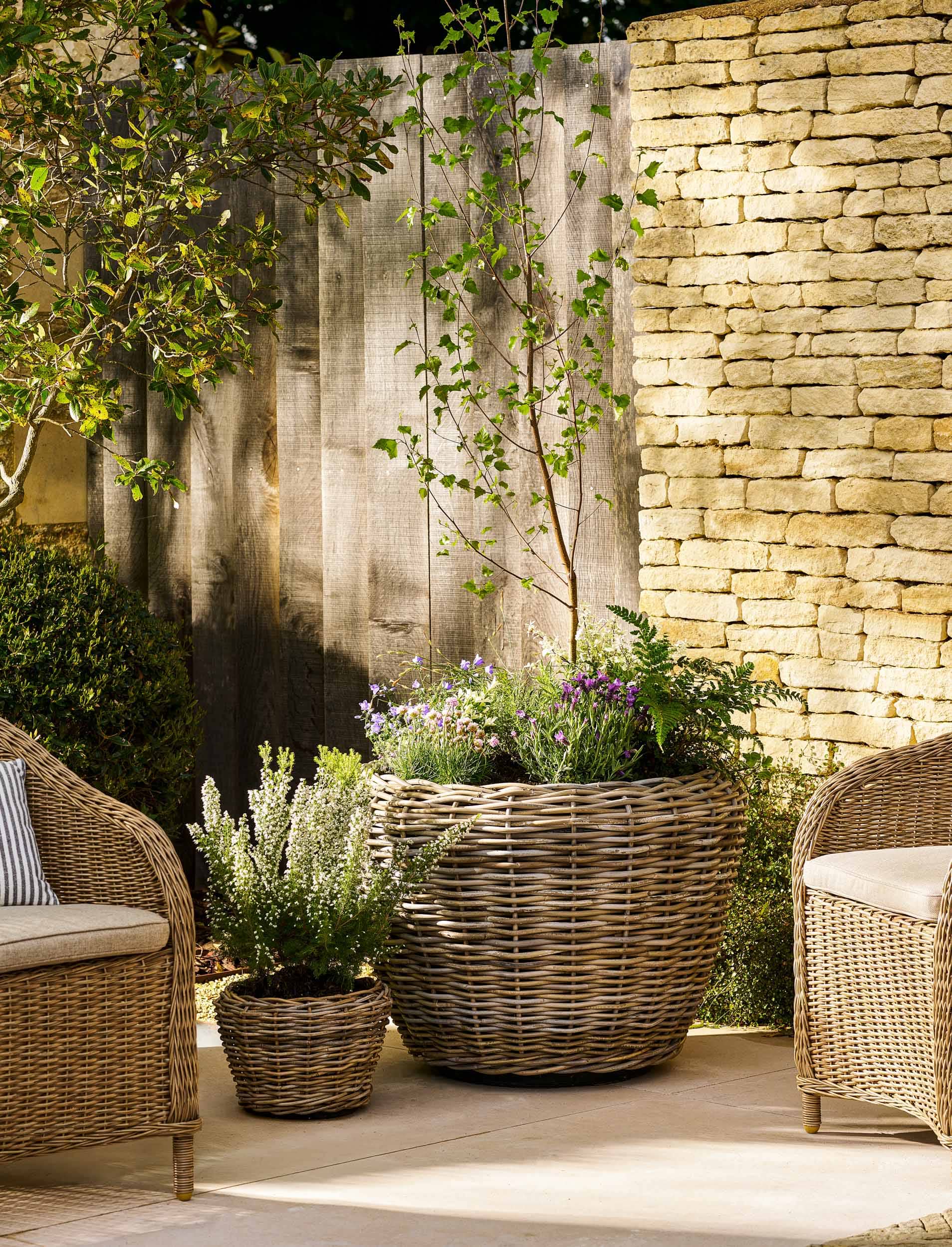 Kingscote Rattan Planter
