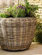 Kingscote Rattan Planter XL Natural