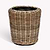 Kingscote Tall Rattan Planter 52cm Grey