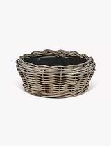 Kingscote Rattan Plant Bowl 39cm Grey