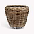 Elmhurst Rattan Planter on Wheels XXL Grey