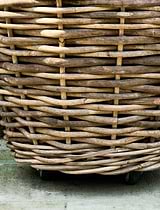 Elmhurst Rattan Planter on Wheels XXL Grey