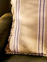 Saddlewood Cushion 50x50cm Ink Stripe