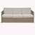 Harting 3 Seater Sofa Light Rattan