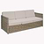 Harting 3 Seater Sofa Light Rattan