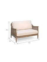 Templecombe Rattan 2 Seater Sofa Oatmeal