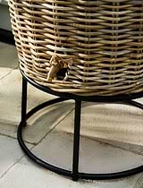 Kingscote Rattan Water Butt 200 L Grey