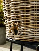 Kingscote Rattan Water Butt 200 L Grey