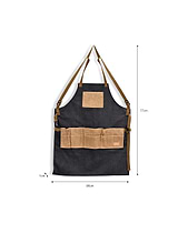 Classic Garden Apron Charcoal & Natural