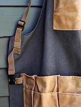 Classic Garden Apron Charcoal & Natural