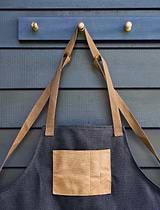 Classic Garden Apron Charcoal & Natural