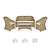 Brayford Bench Set Natural