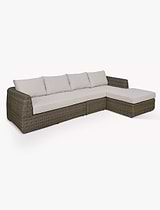 Skala Corner Sofa Set Dark Rattan