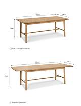 Longworth Extension Dining Table Natural