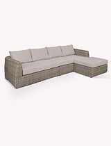 Skala Corner Sofa Set Light Rattan