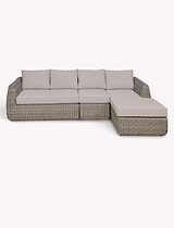 Skala Corner Sofa Set Light Rattan