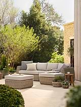 Skala Corner Sofa Set Light Rattan
