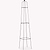 Barrington Square Obelisk Plant Support Small Raw Metal