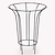 Barrington Fluted Plant Support Small Raw Metal