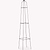 Barrington Square Obelisk Plant Support Large Raw Metal