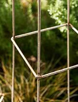 Barrington Square Obelisk Plant Support Large Raw Metal
