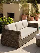 Skala 3 Seater Sofa Dark Rattan