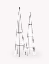 Barrington Pointed Obelisk Plant Support Set of 2 Raw Metal