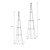 Barrington Pointed Obelisk Plant Support Set of 2 Raw Metal