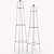 Barrington Square Obelisk Plant Support Set of 2 Raw Metal