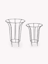 Barrington Fluted Plant Support Set of 2 Raw Metal