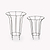 Barrington Fluted Plant Support Set of 2 Raw Metal