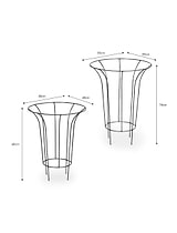 Barrington Fluted Plant Support Set of 2 Raw Metal