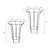 Barrington Fluted Plant Support Set of 2 Raw Metal