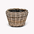 Kingscote Rattan Plant Pot 23cm Grey