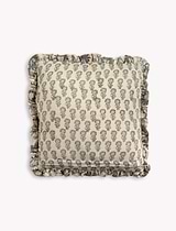 Hidcote Hand Block Print Cushion 45x45cm Blue