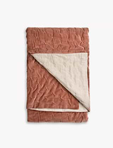 Velvet Bedspread 140x220cm Tea rose