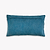 Embroidered Auricula 30x50cm Cushion Denim Blue