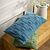 Embroidered Auricula 30x50cm Cushion Denim Blue