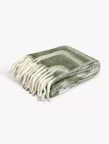 Lambs Tail Abstract 130x170cm Throw Olive