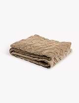 Velvet Bedspread 140x220cm Taupe