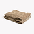 Velvet Bedspread 140x220cm Taupe