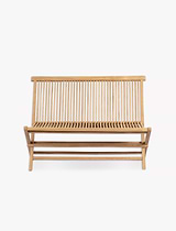Folding Teak Bench 2 Seater 120cm