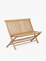 Folding Teak Bench 2 Seater 120cm