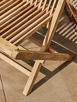 Folding Teak Bench 2 Seater 120cm