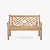 Cross Back Teak Bench 2 Seater 150cm