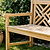 Cross Back Teak Bench 2 Seater 150cm