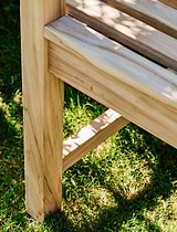 Cross Back Teak Bench 2 Seater 150cm